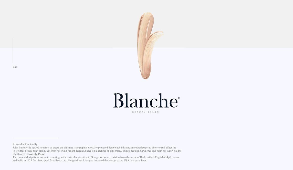 BLANCHE女性時尚用品品牌設計  標志輔助圖形